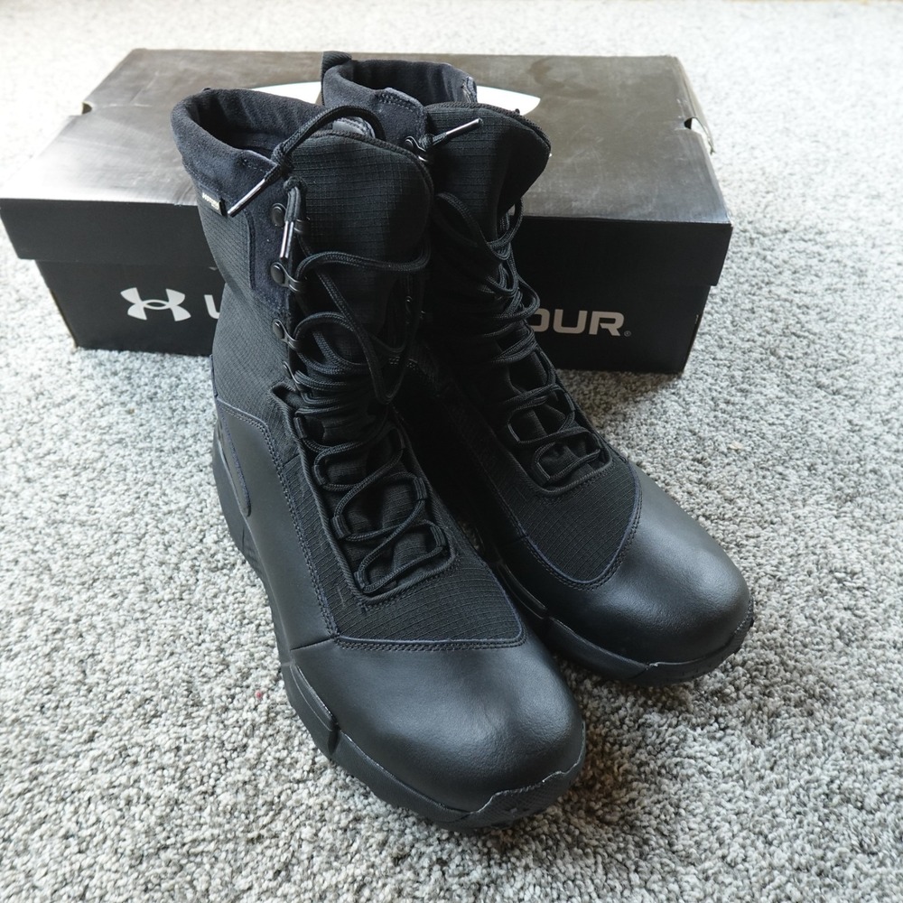 NEW Under Armour Boots Mens 12.5 Black UA Charged Loadout 8" Combat Tactical